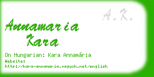 annamaria kara business card